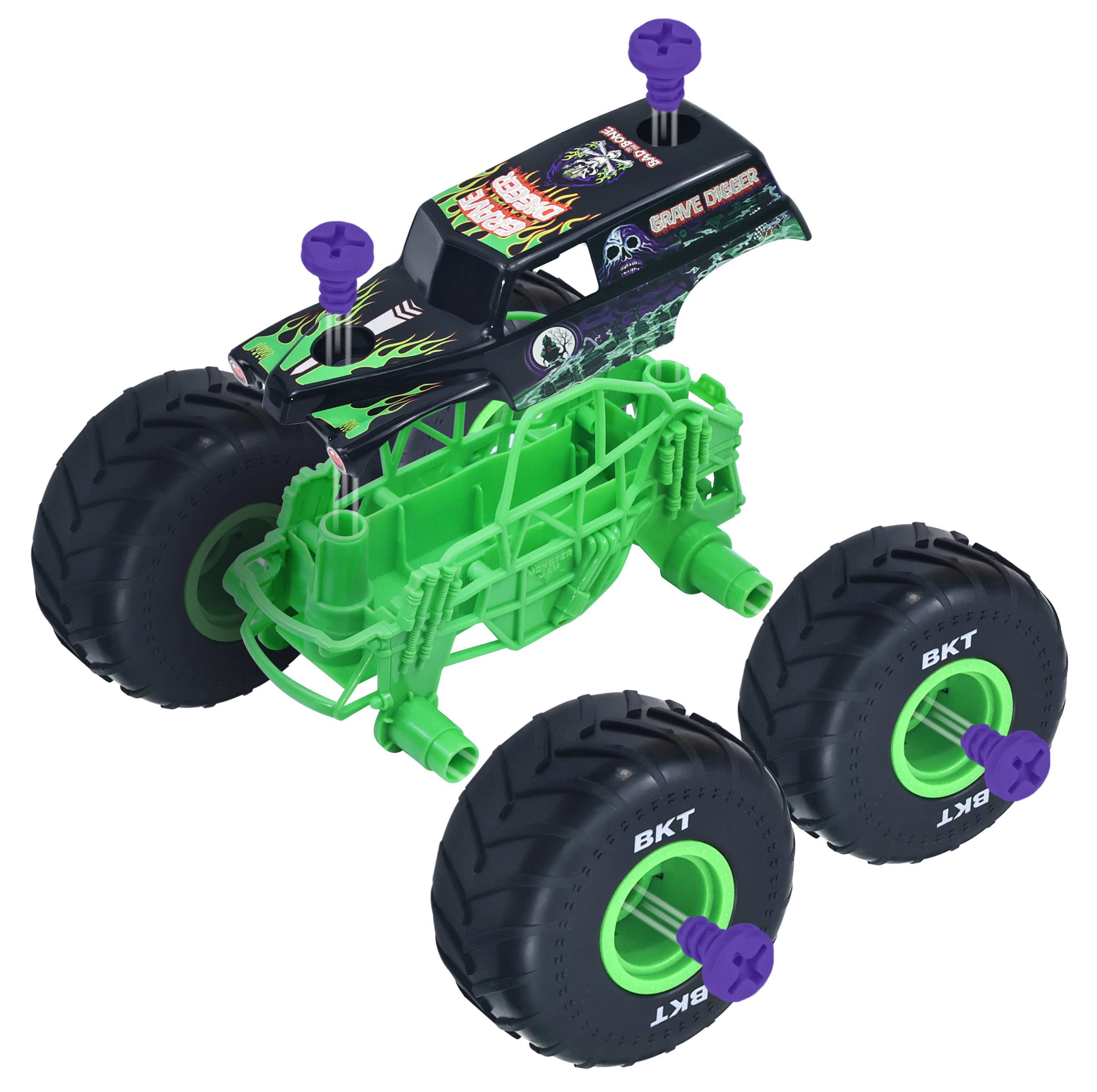 Monster Jam Grave Digger Build N ReBuild 1:18