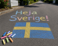 Gatukritor 18 st – färgglada kritor från 3 år