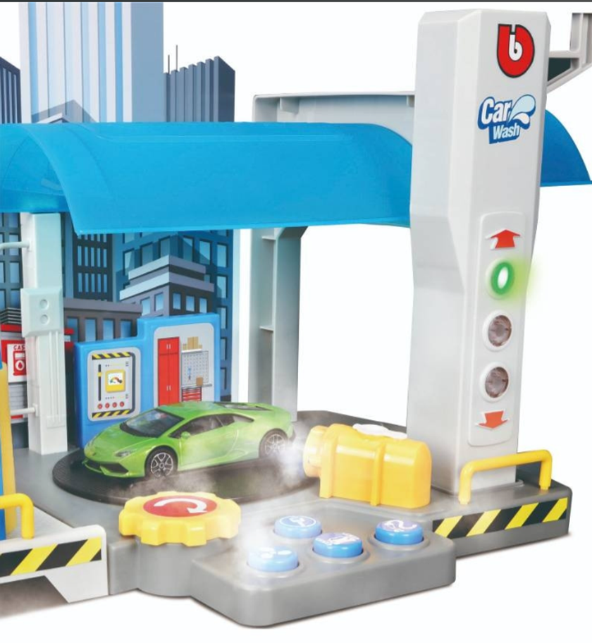 1:43 Street Fire Car Wash Playset Garage