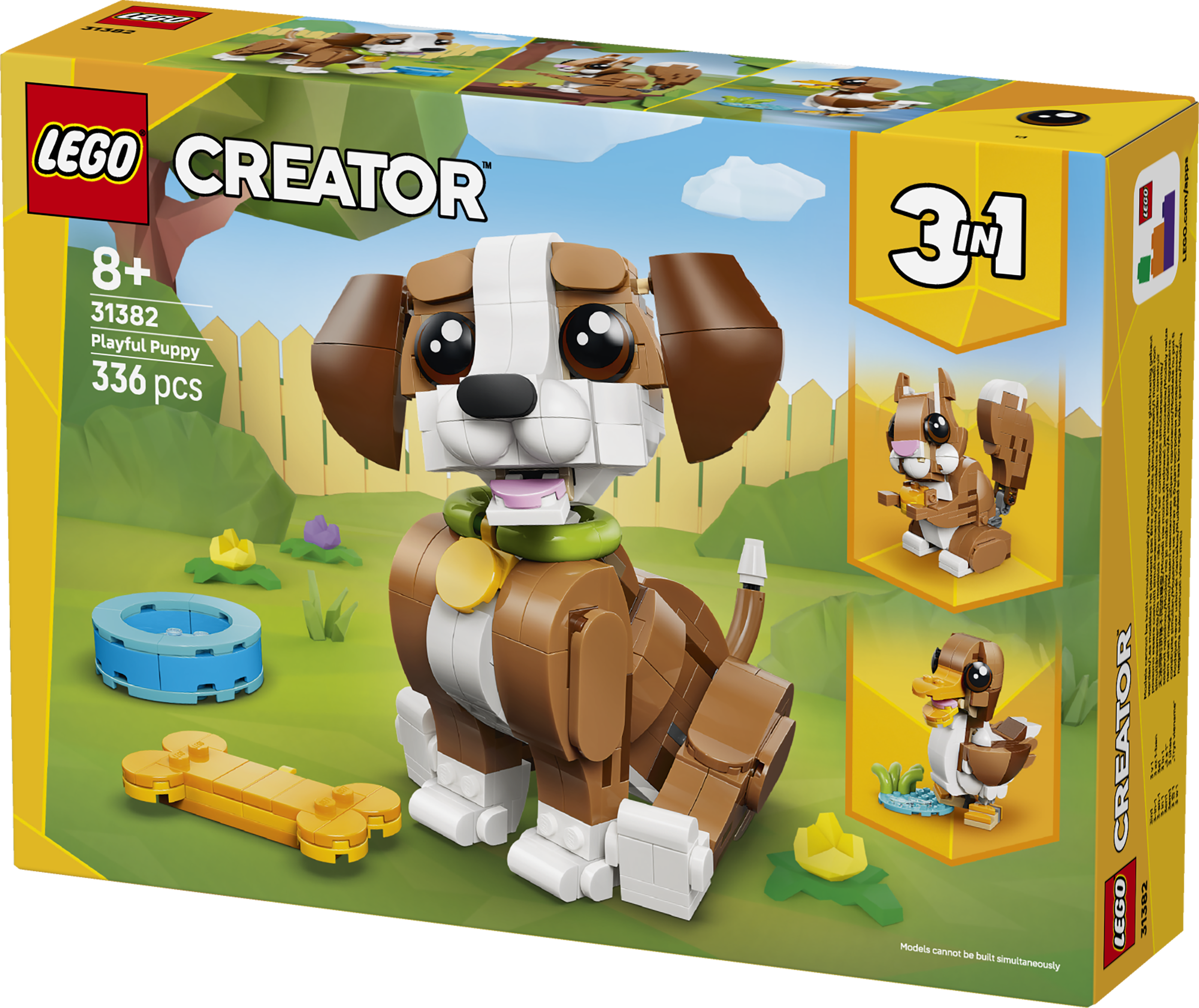 Byggsetet LEGO® Creator 3-i-1 Söta djur: lekfull valp 31382