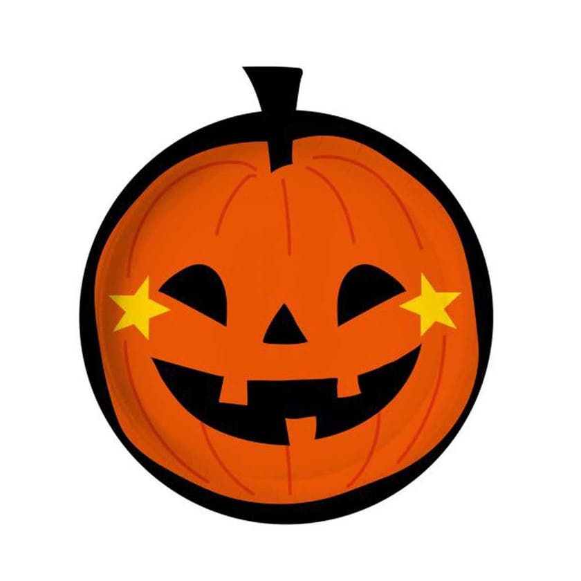 Halloween, Halloween Plate Pumpkin