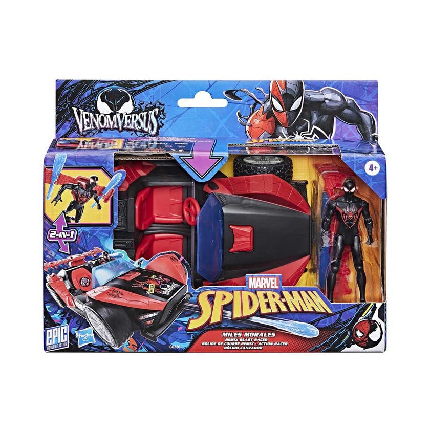 Spider-Man 4 Inch VenomVersus Miles Remix Blast Racer