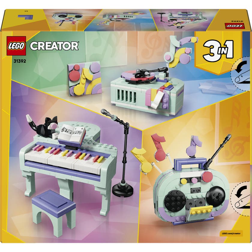 LEGO® Creator 3-i-1 Flygel med musikdekorationer och katt 31392