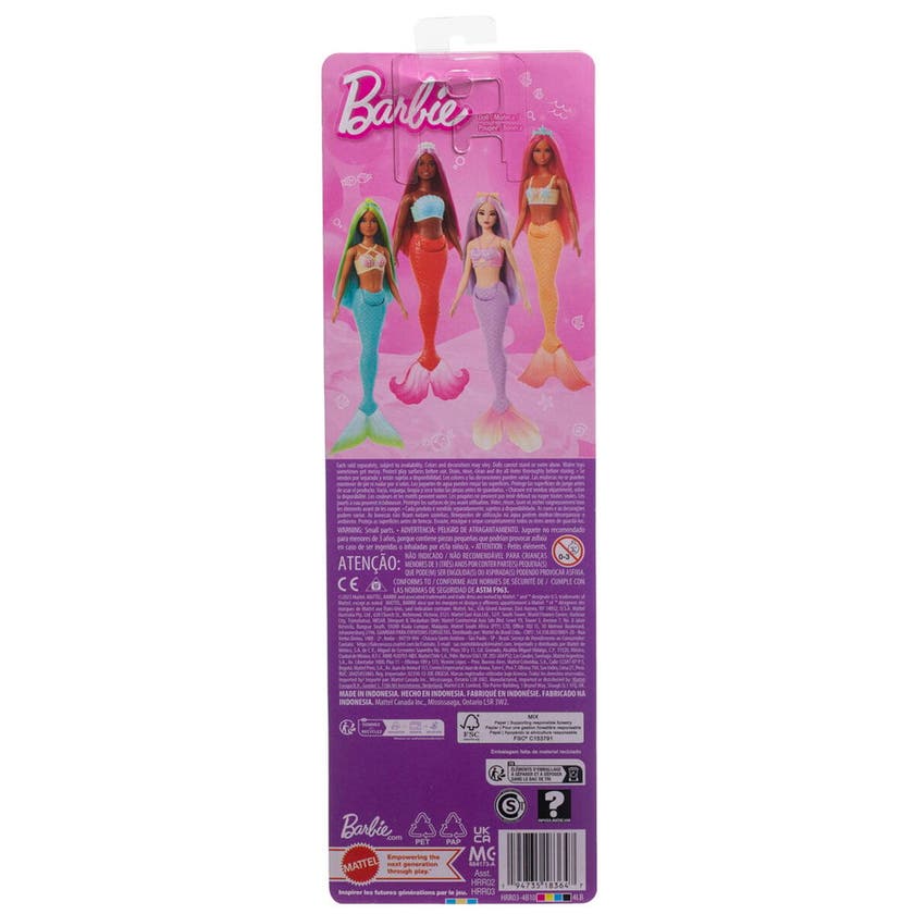 Barbie Mermaid - Blått/Grönt Hår