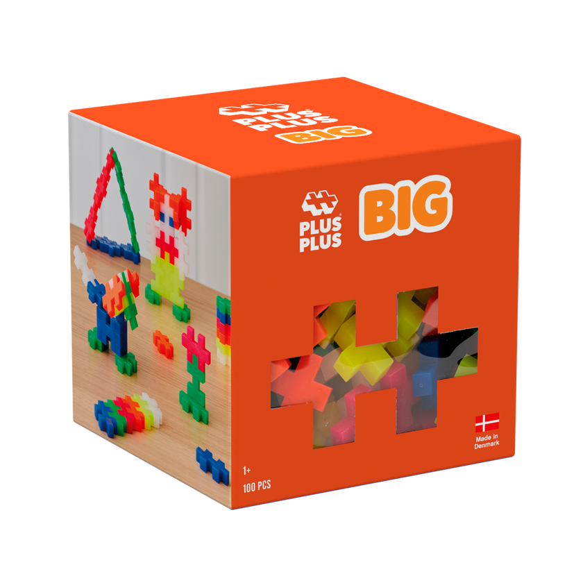 Plus-Plus BIG Neon Mix / 100 pcs