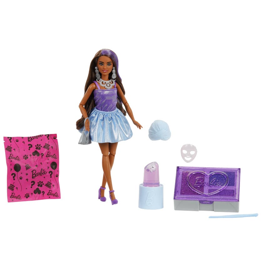 Barbie Glam Party Unboxed Purple Petite Doll