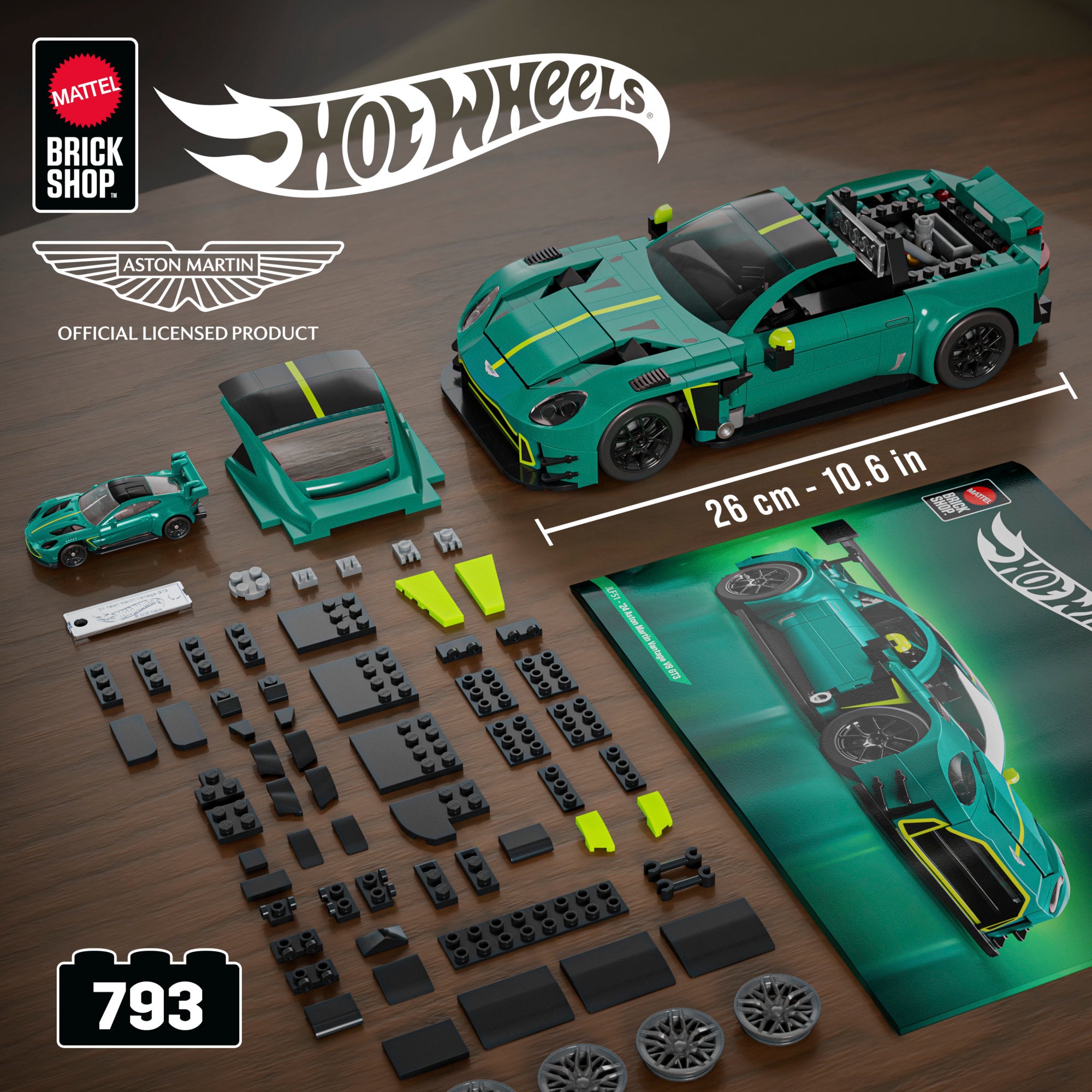 Mattel Brick Shop Hot Wheels 24 Aston Martin Vantage GT3