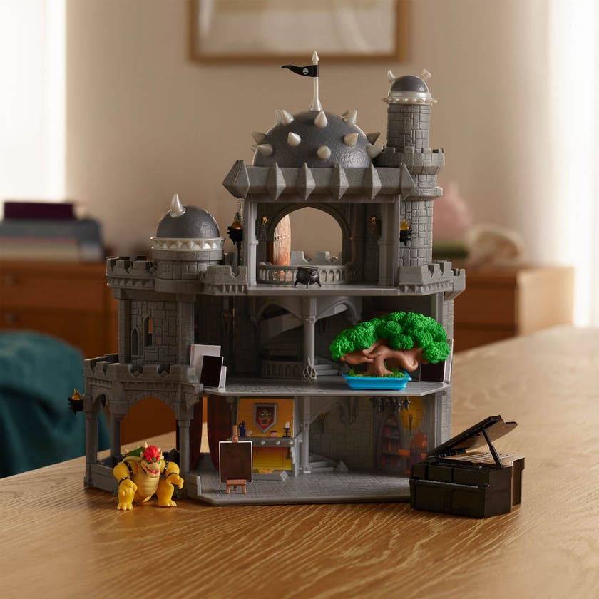 Super Mario 2 Movie 1.5in Playset Deluxe Bowsers Castle