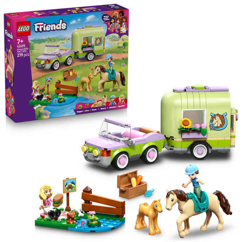 LEGO® Friends Släp med häst och föl Lekset 42695