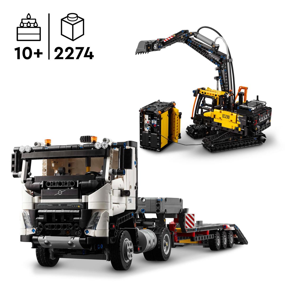 LEGO Technic 42175, Volvo FMX lastbil & EC230 elgrävmaskin