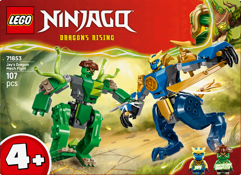 LEGO® NINJAGO® Jays drakrobotstrid – Robotleksak 71853