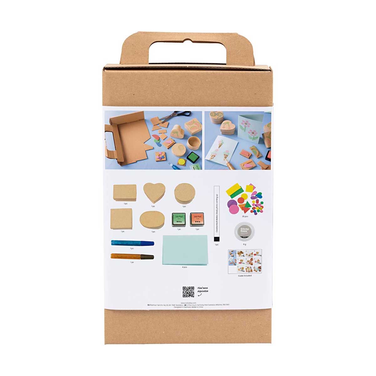 Diy Kit Stämpeltryck, Beige, Klarröd, Mint, Mellan