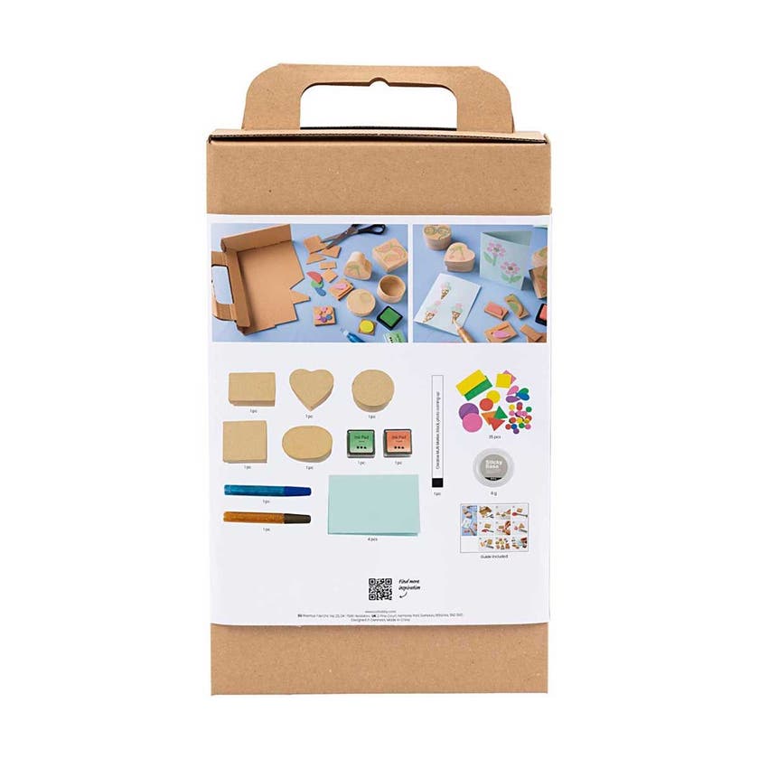 Diy Kit Stämpeltryck, Beige, Klarröd, Mint, Mellan
