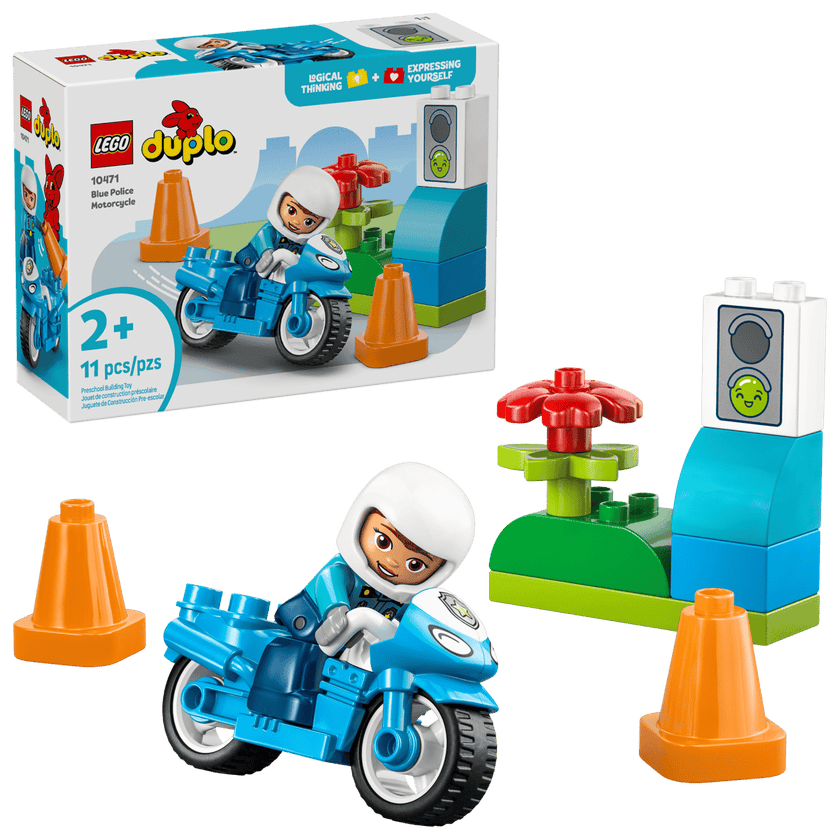 LEGO® DUPLO® Town Blå polismotorcykel 10471