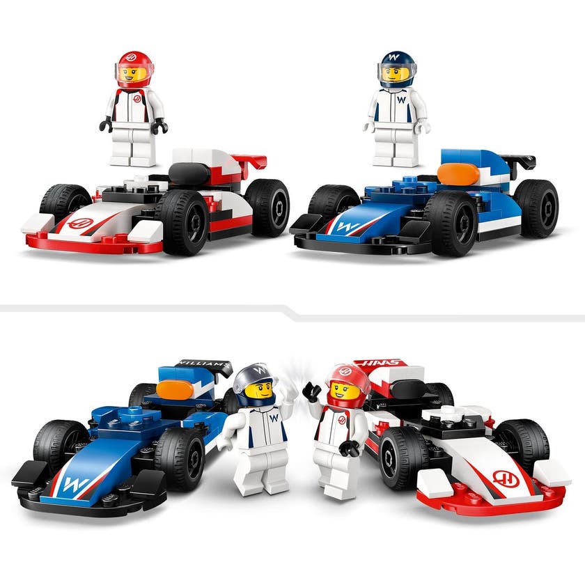 LEGO City Formula 1 60464, F1® Williams Racing & Haas F1® racerbilar