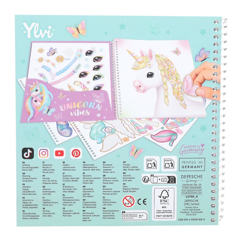 Ylvi Create Your Special Unicorn Sticker bok