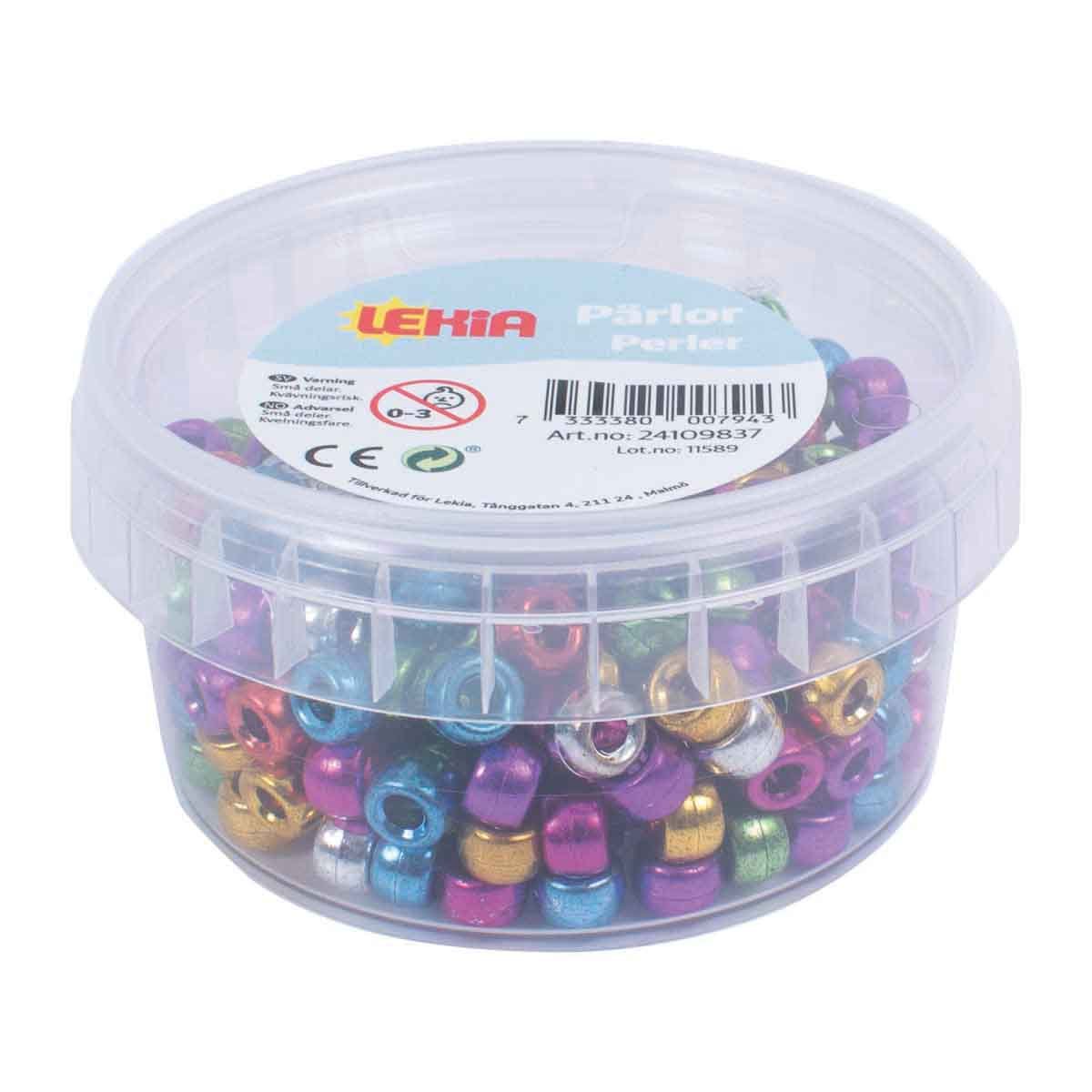 Pärlburk kongo mixade färger metall