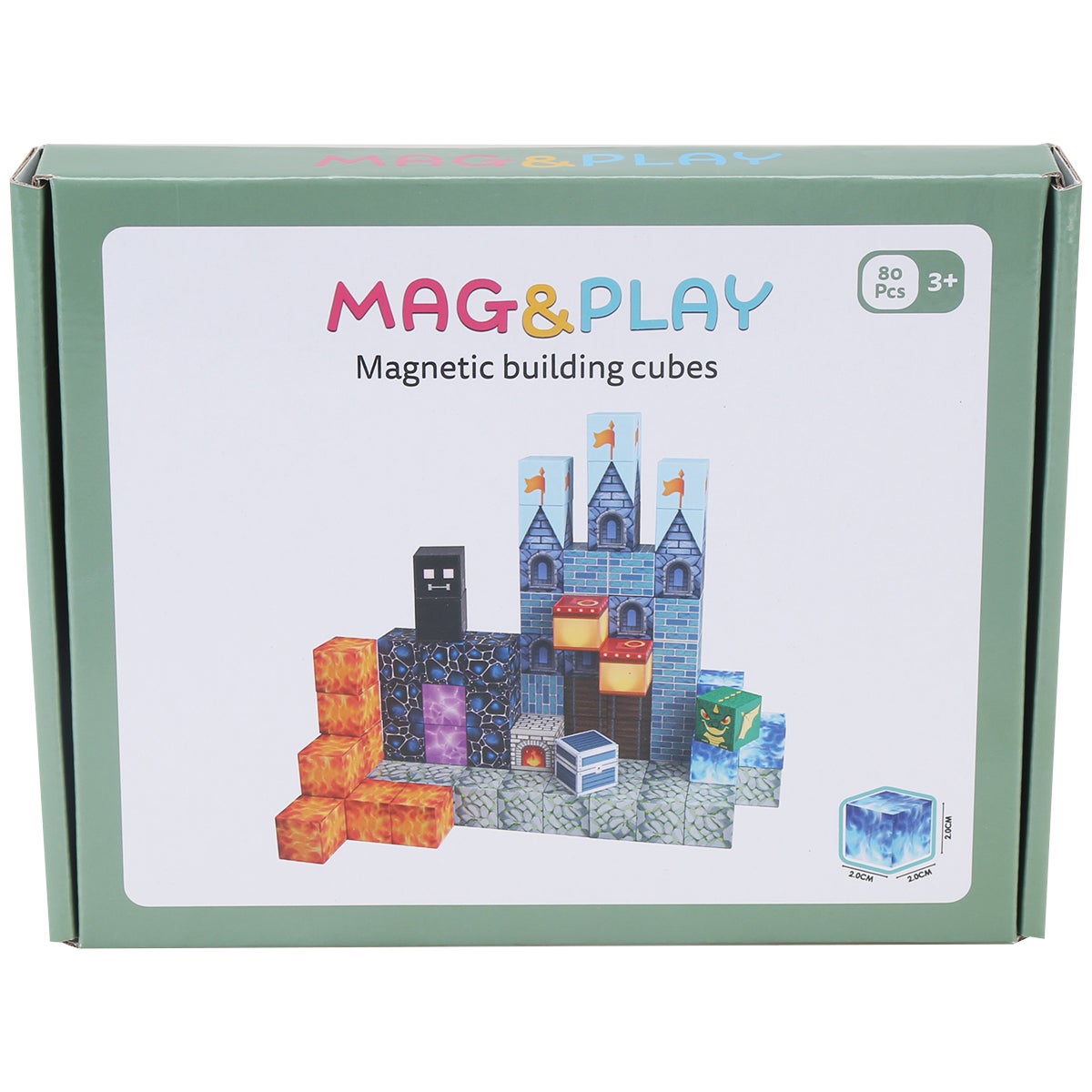 Mag&Play Building Cubes 80 magnetiska kuber
