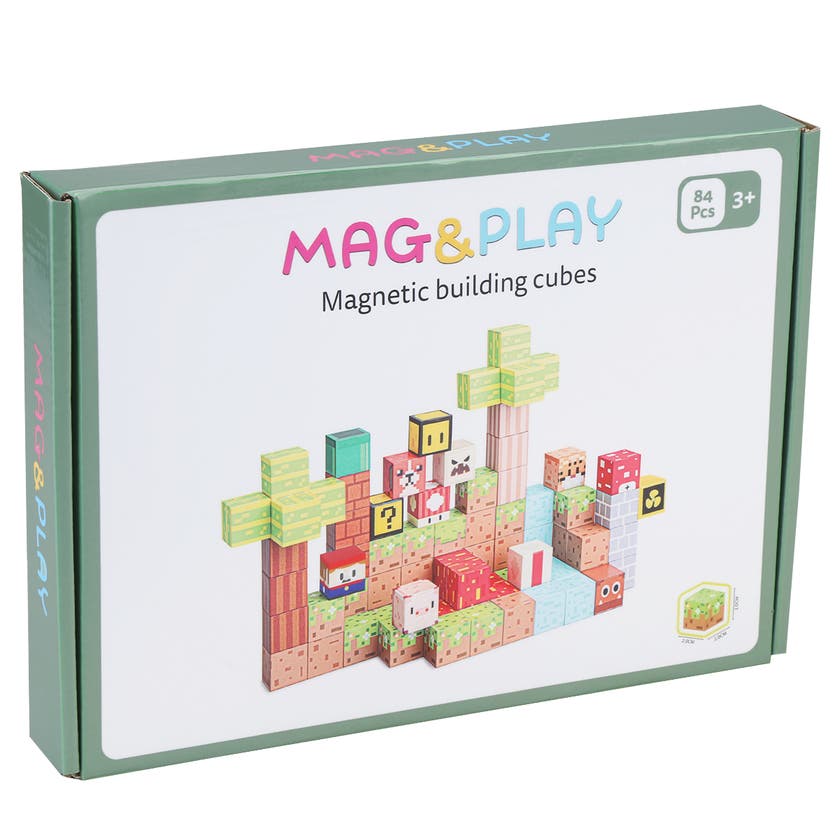 Mag&Play magnetiska byggkuber 84 delar
