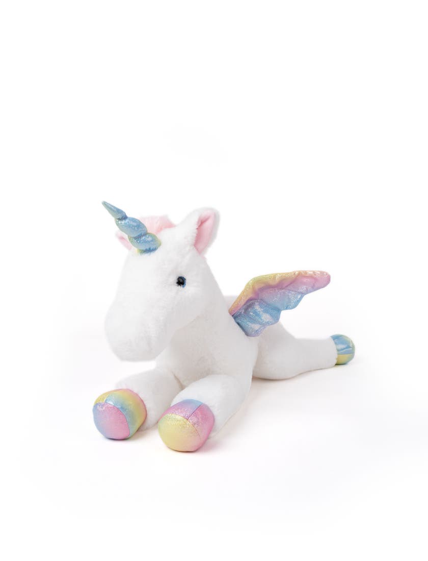 Teddykompaniet - Liggande Enhörning, Regnbågsfärgad