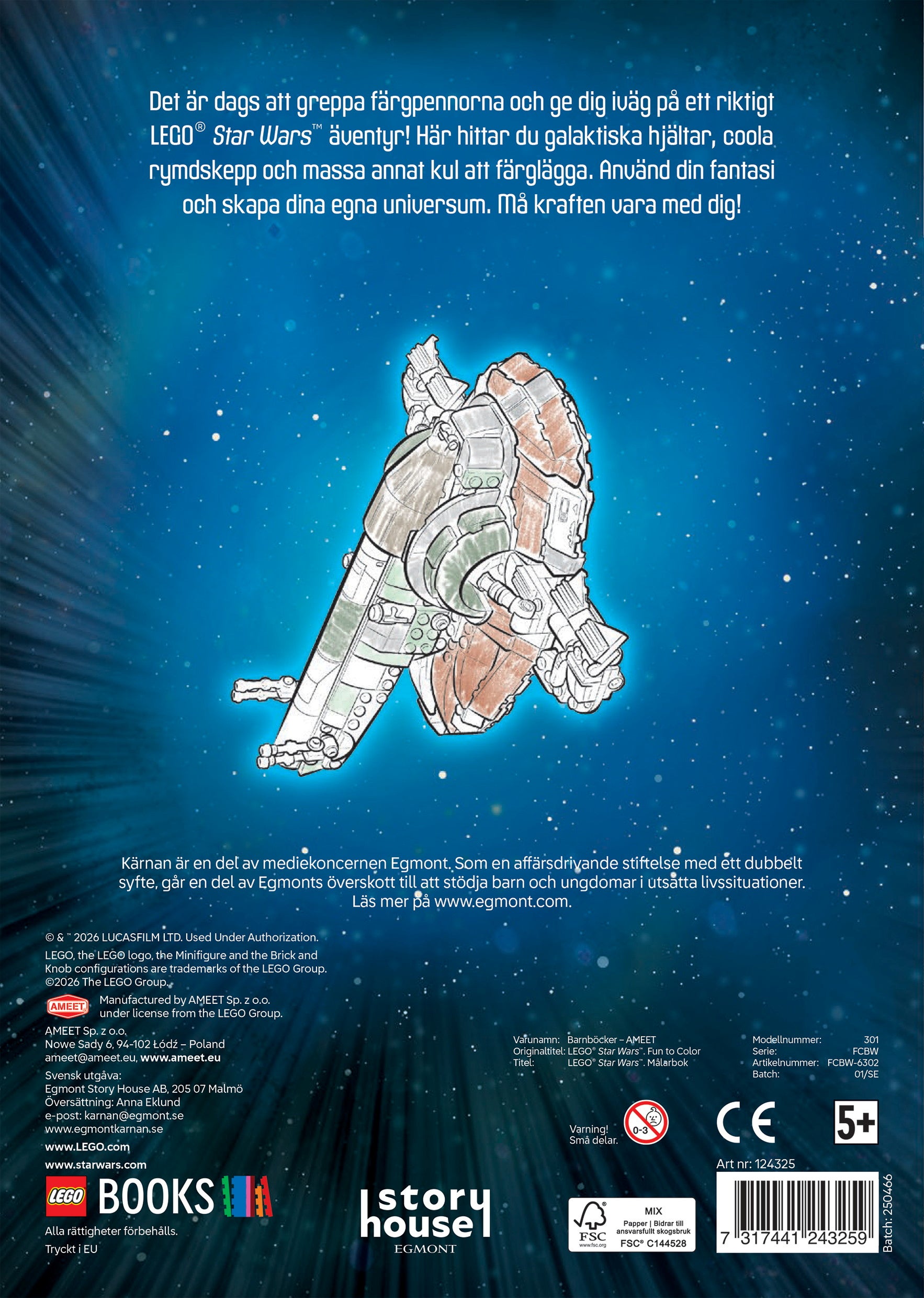 LEGO Star Wars målarbok med 32 sidor