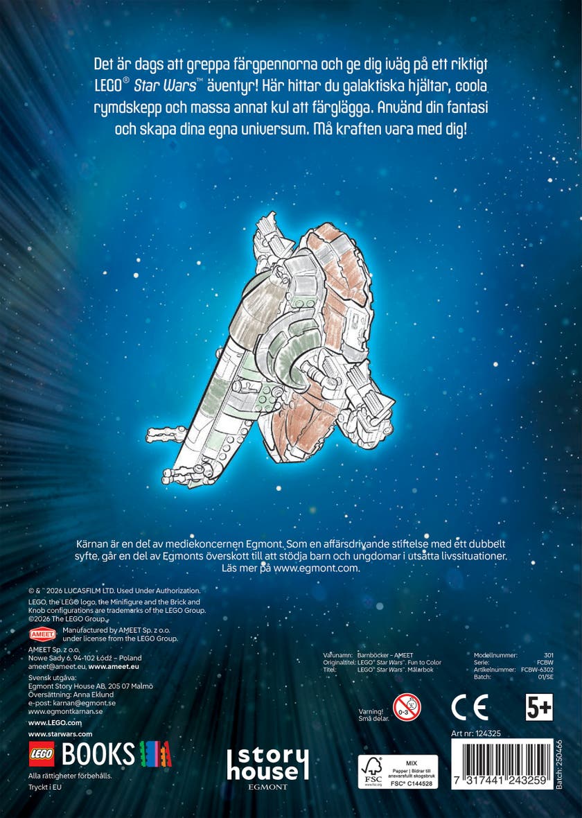 LEGO Star Wars målarbok med 32 sidor