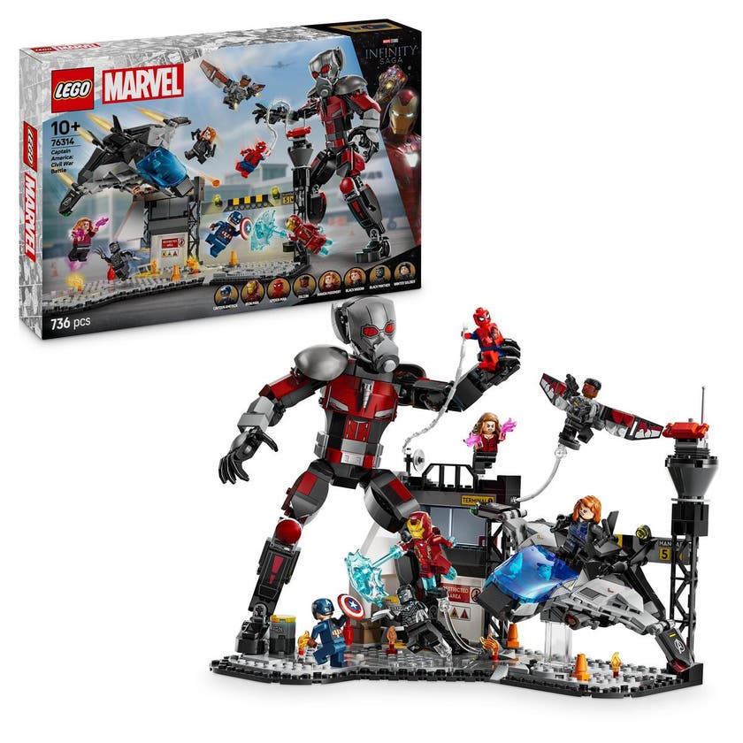 LEGO Super Heroes Marvel 76314, Captain America: Civil War actionstrid
