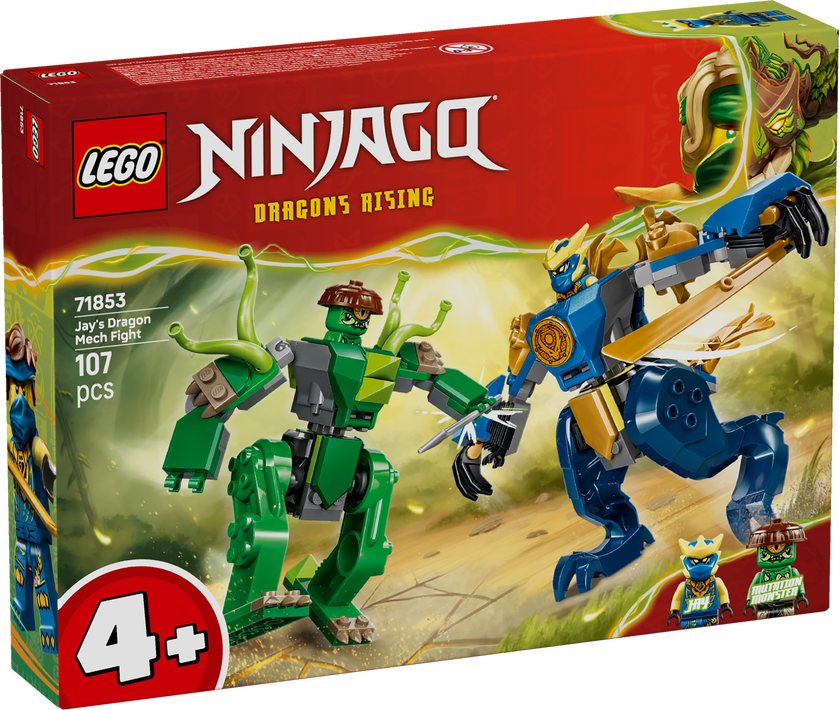 LEGO® NINJAGO® Jays drakrobotstrid – Robotleksak 71853