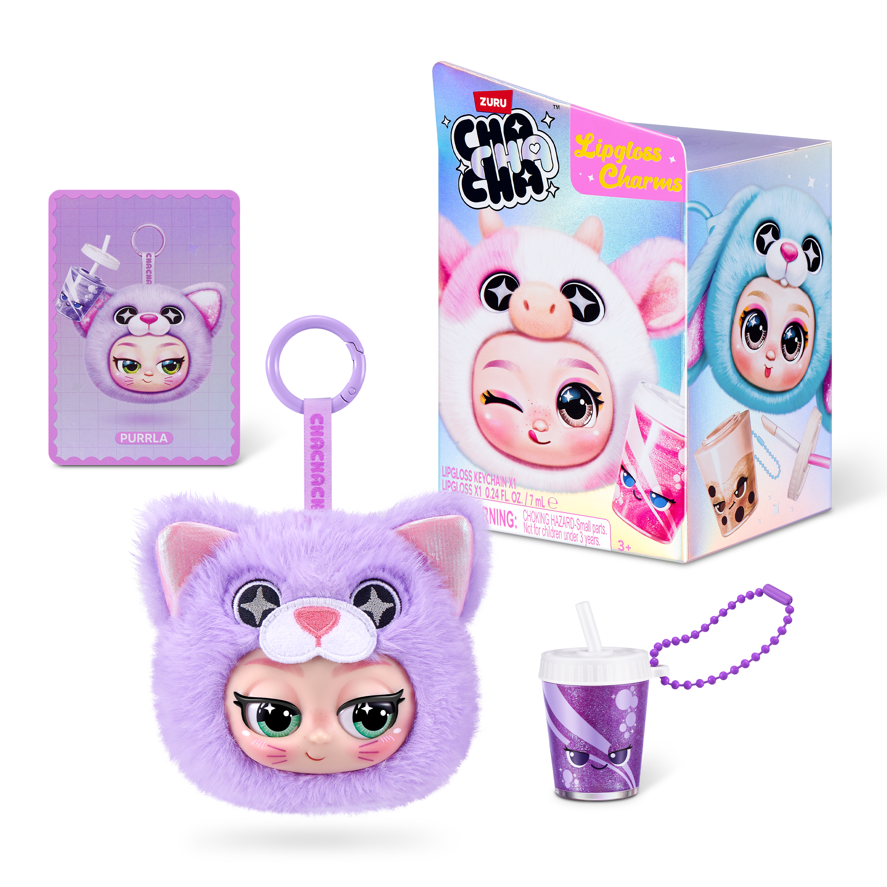 Cha Cha Cha Character Lipgloss Nyckelring