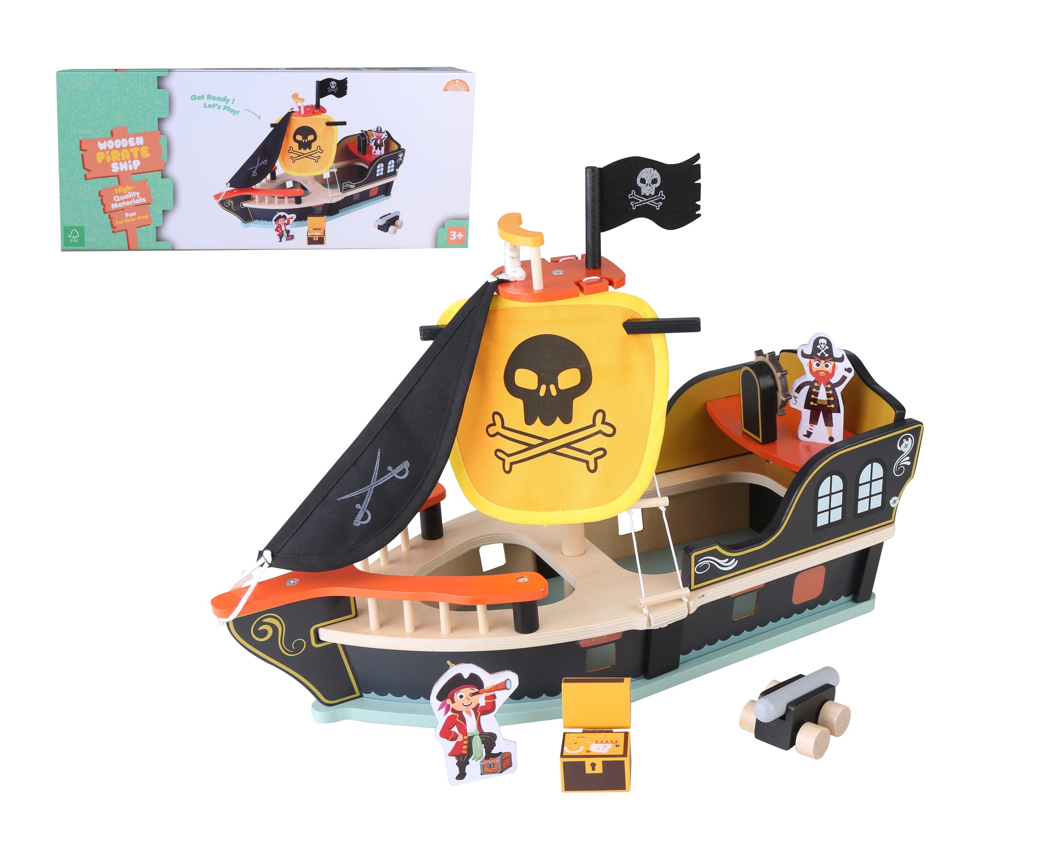 NAP Piratskepp träleksak för barn
