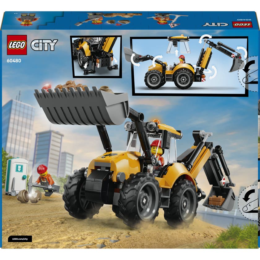 LEGO® City Gul grävlastare – Leksak med byggfordon 60480