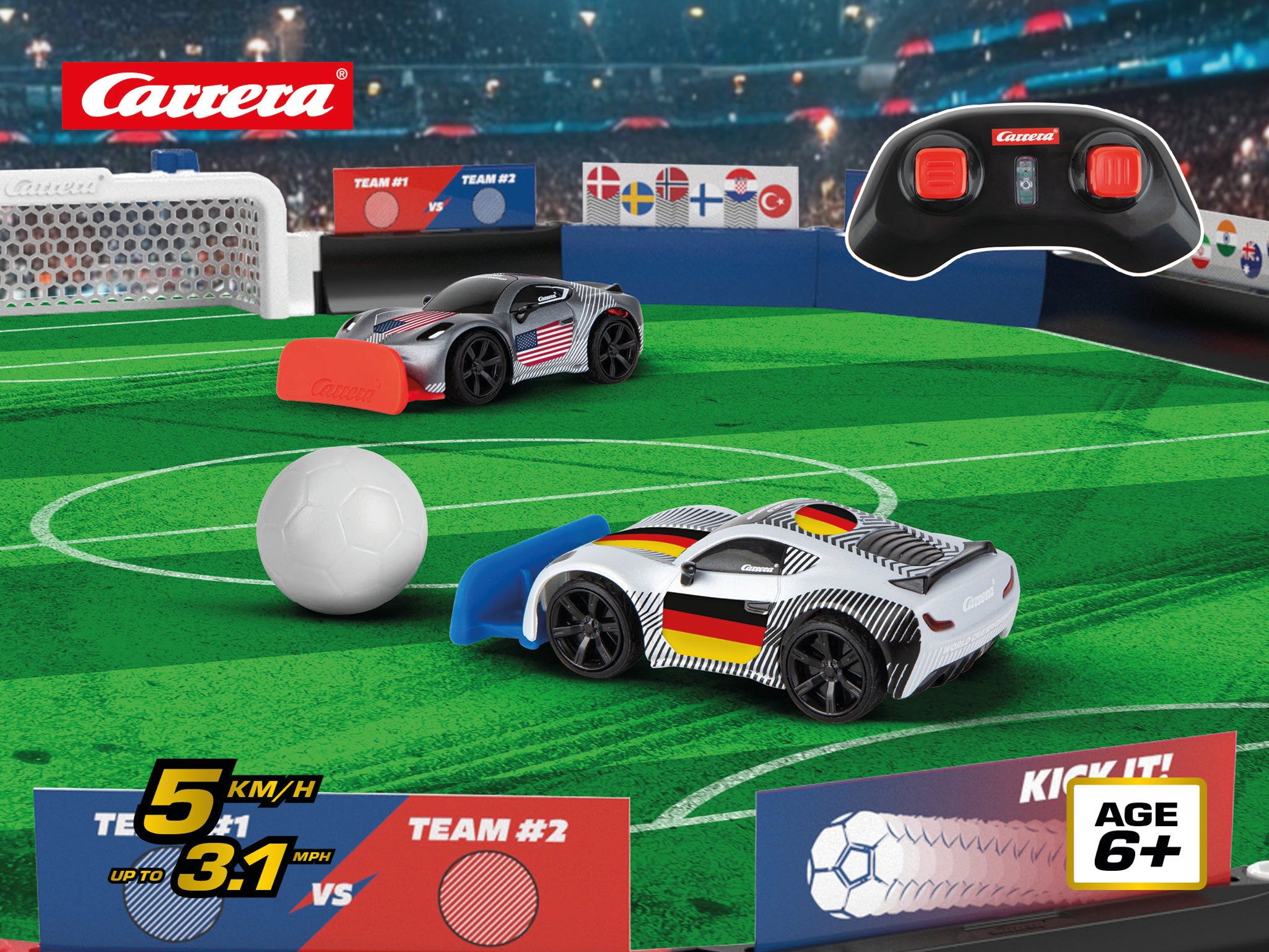 Carrera RC World Championship Soccer Set – radiostyrd fotboll för två spelare