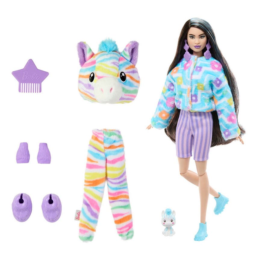 Barbie, Cutie Reveal Color Dreams Zebra