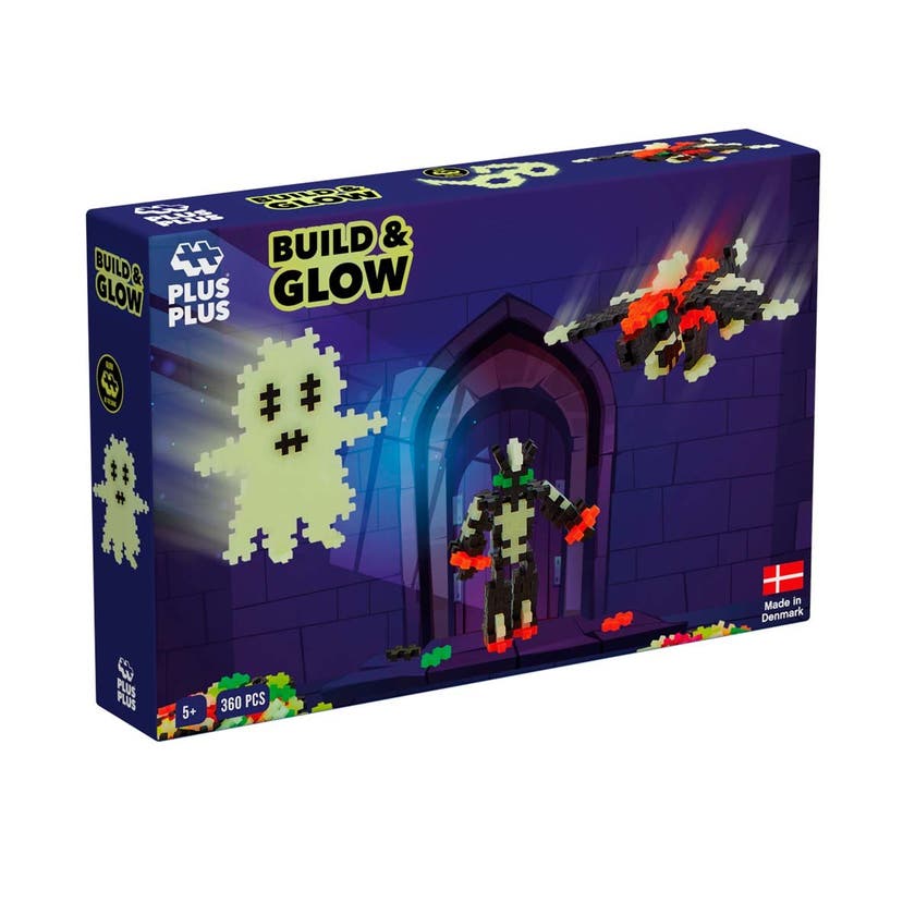 Plus-Plus, Build and Glow - Glow in the Dark, 360 delar