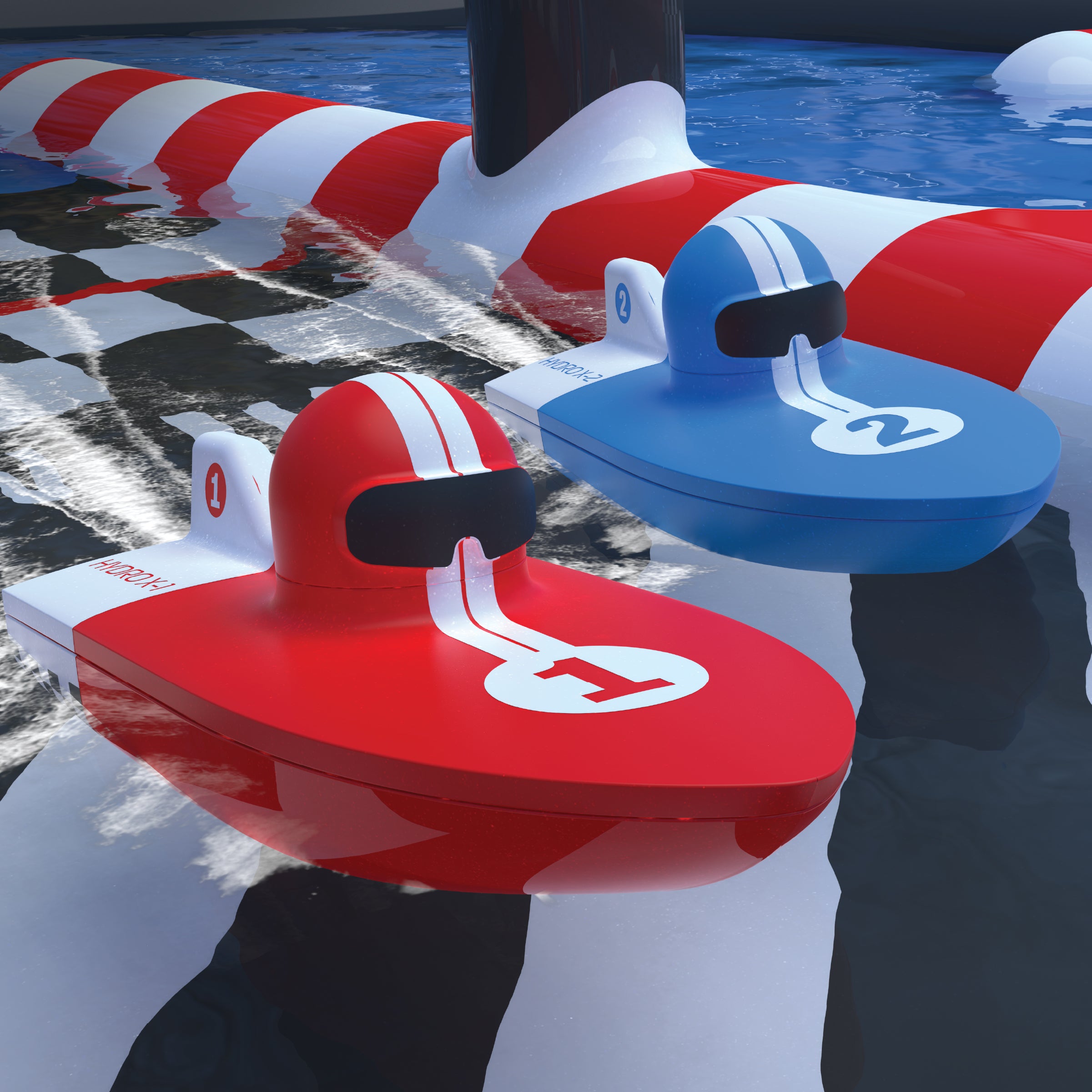 Sharper Image RC Hydro Park Racers med uppblåsbar pool