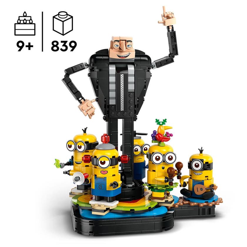 LEGO Despicable Me 75582, Klossbyggd Gru med minioner