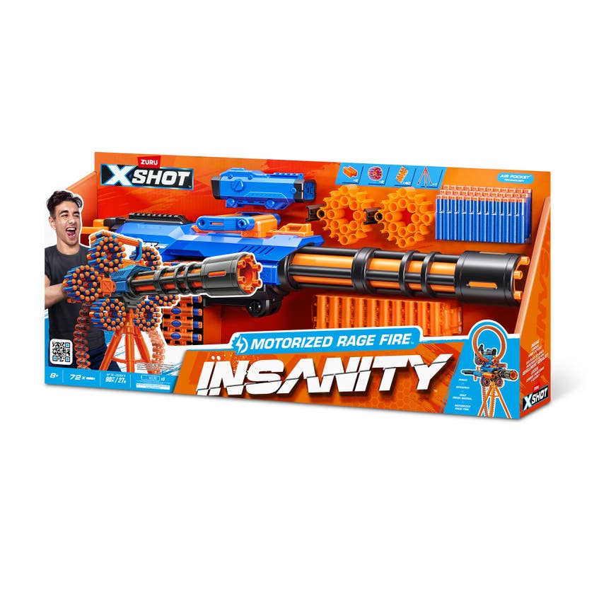 XSHOT Insanity Motorized Rage Fire Gatlin Gun with tripod