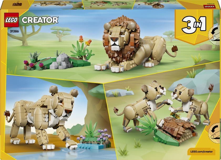 LEGO® Creator 3-i-1 Vilda djur: Majestätiskt lejon Leksak 31386