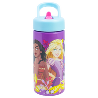 DISNEY PRINCESS, Vattenflaska med sugrör, 420ml