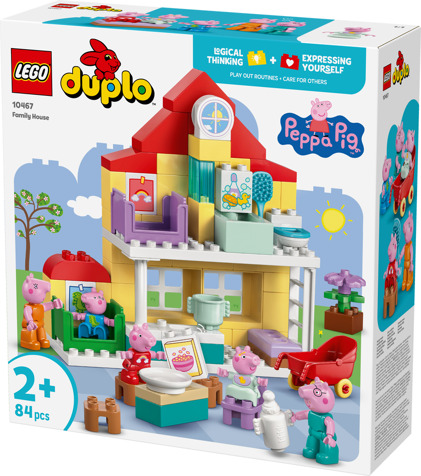 LEGO® DUPLO® Greta Gris Familjevilla Byggset med 5 figurer av hela Greta Gris familj – 10467