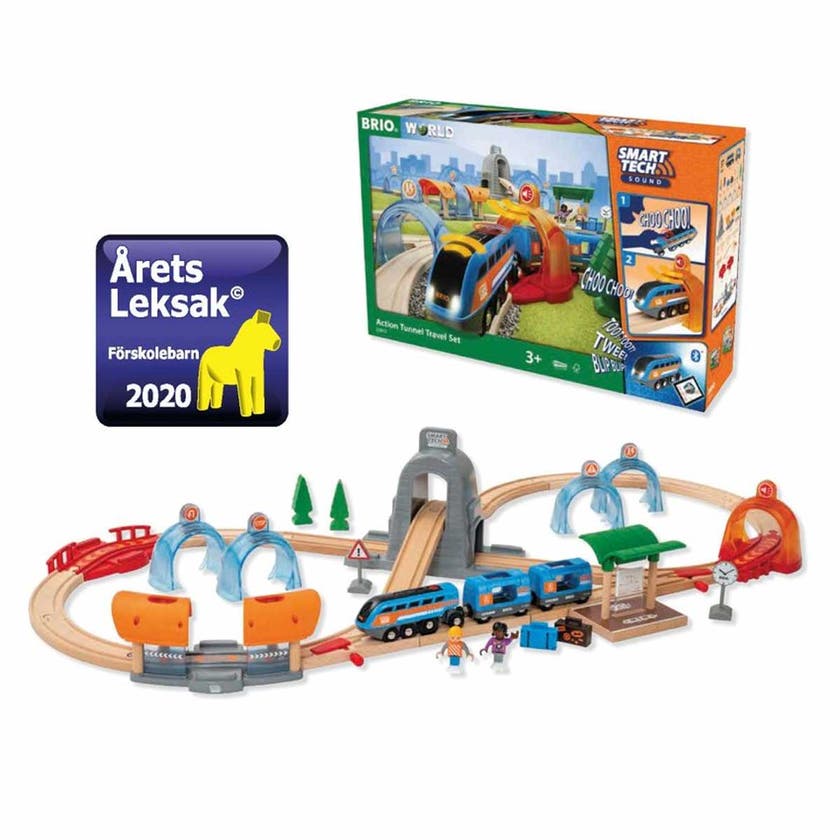 BRIO, Action Tunnel Travel Set (Smart Tech Sound)