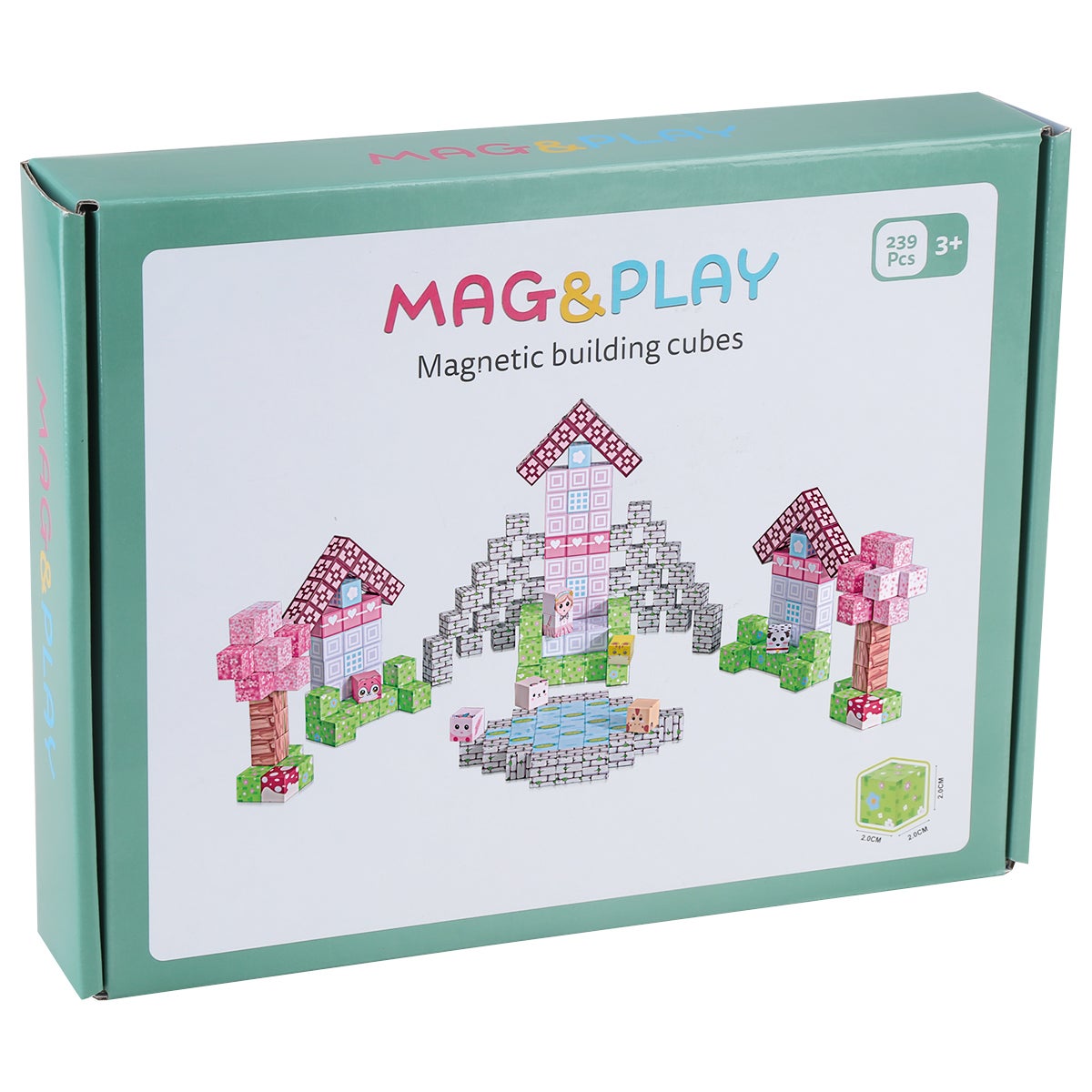Mag&Play Building Cubes 2 cm 239 st Rosa