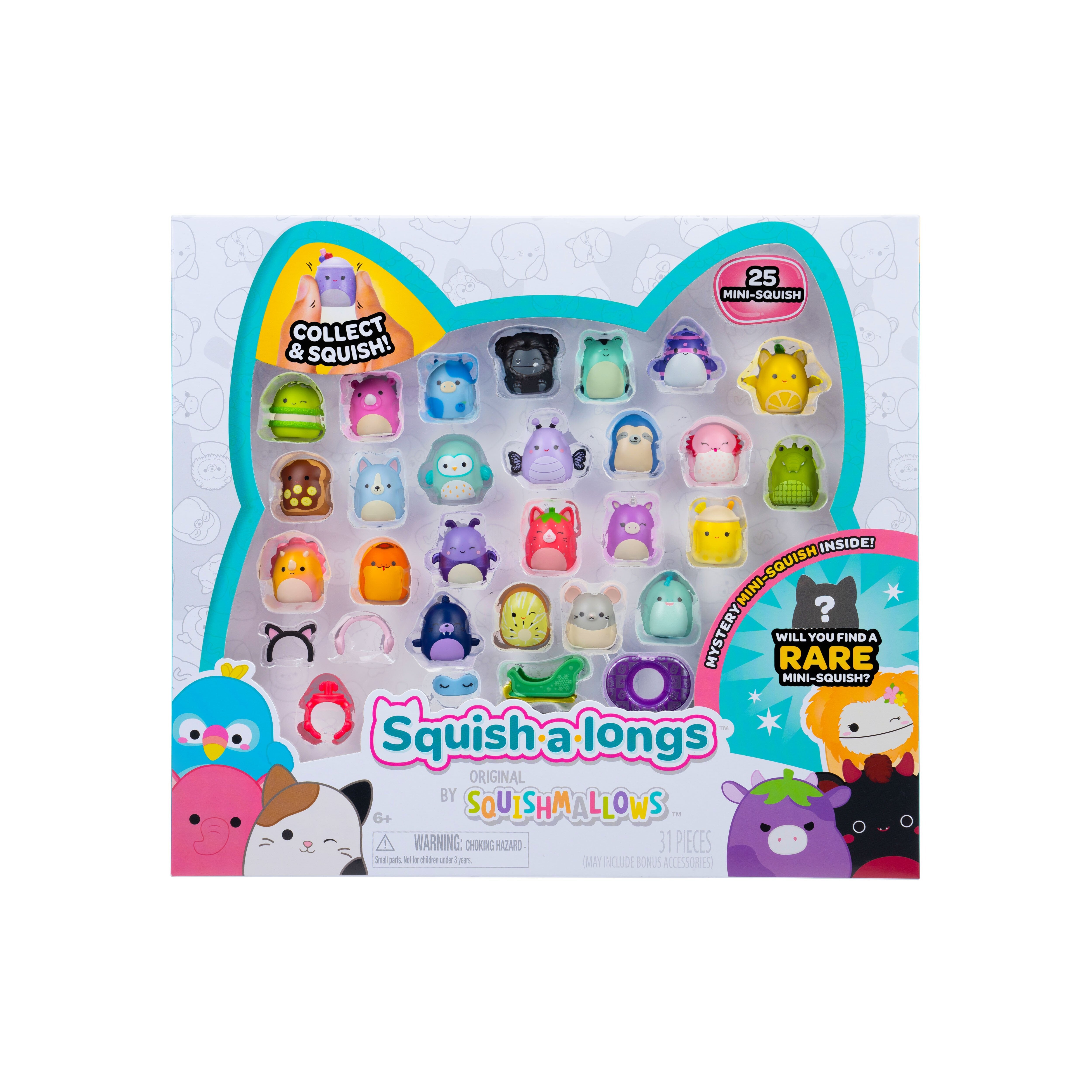 Squish-a-longs gummibollar 2,5 cm 25-pack