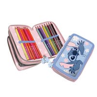 Stitch, Dubbelt Pennfodral med Innehåll