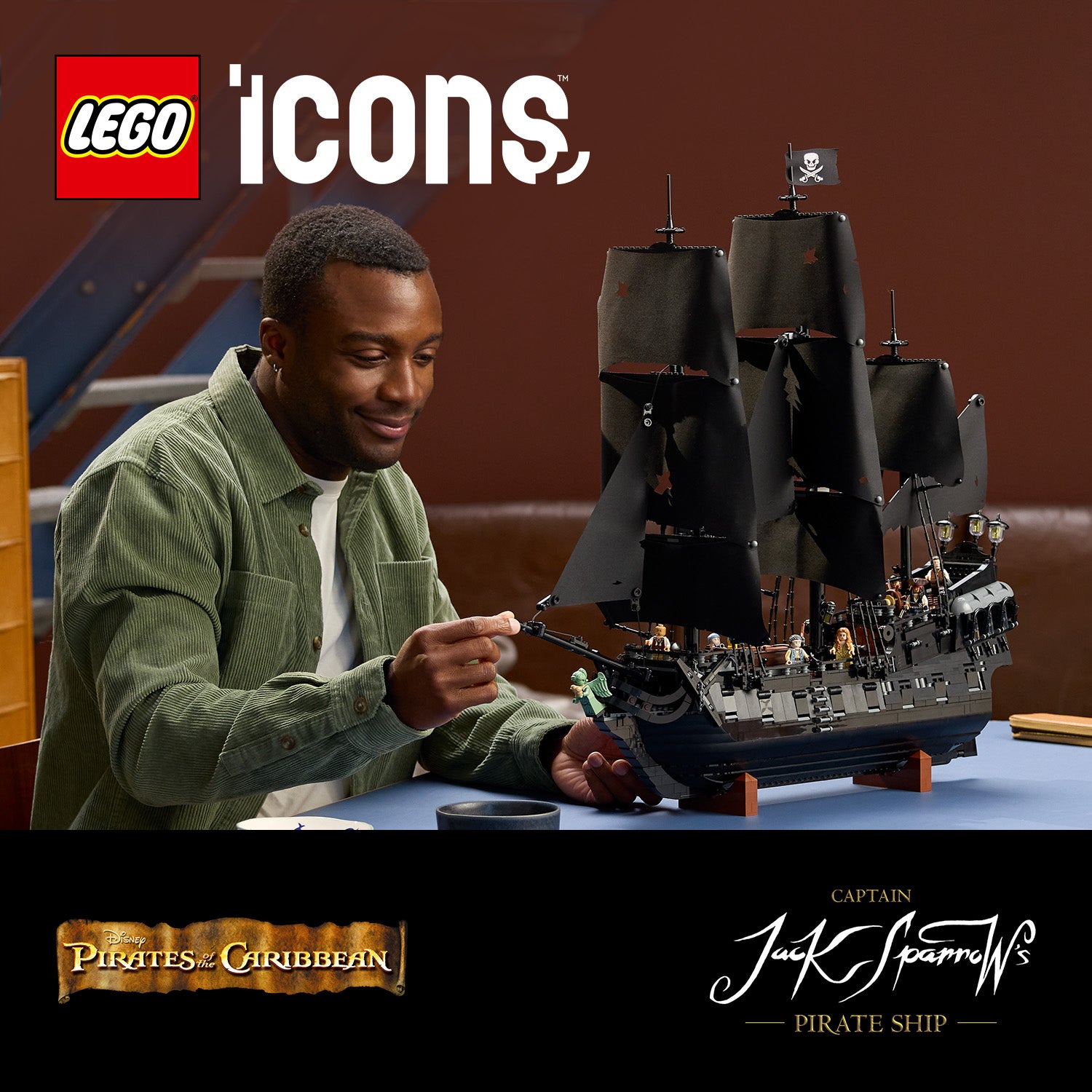 LEGO® Icons Kapten Jack Sparrows piratskepp, Byggset för vuxna 10365