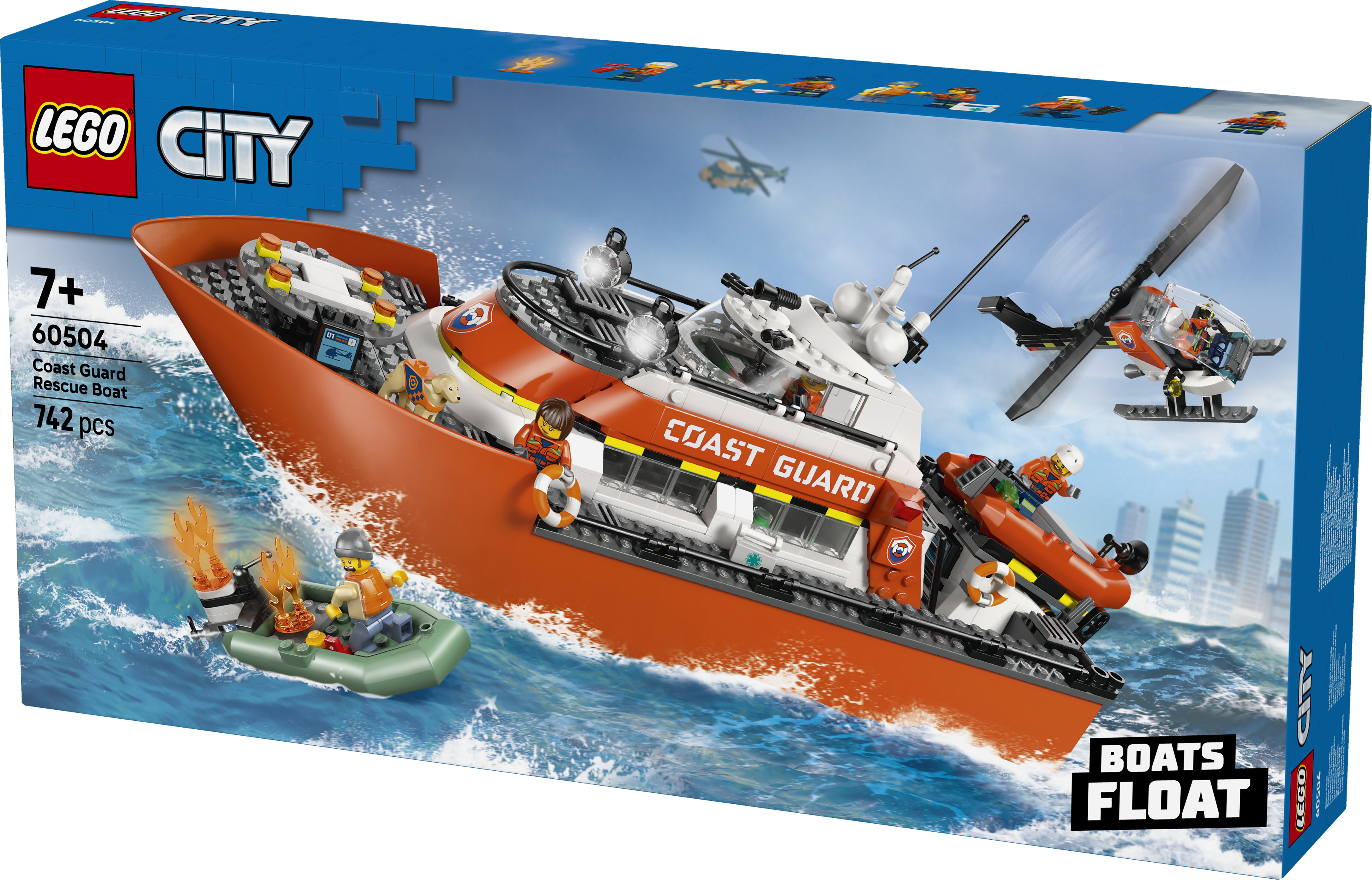 LEGO® City Kustbevakningens räddningsbåt och helikopter Lekset 60504