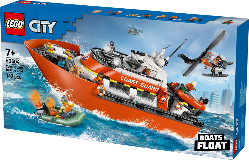 LEGO® City Kustbevakningens räddningsbåt och helikopter Lekset 60504