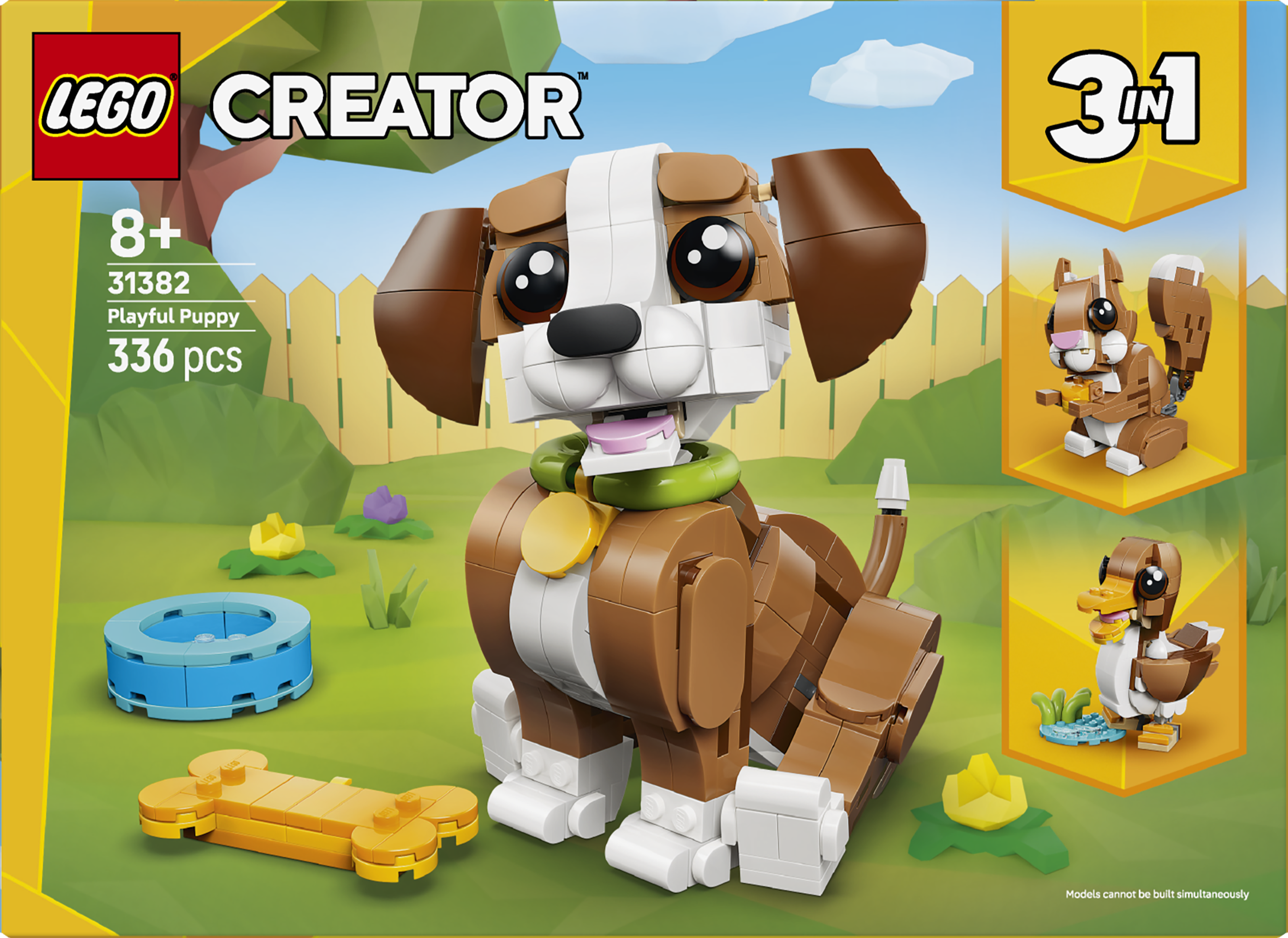 Byggsetet LEGO® Creator 3-i-1 Söta djur: lekfull valp 31382