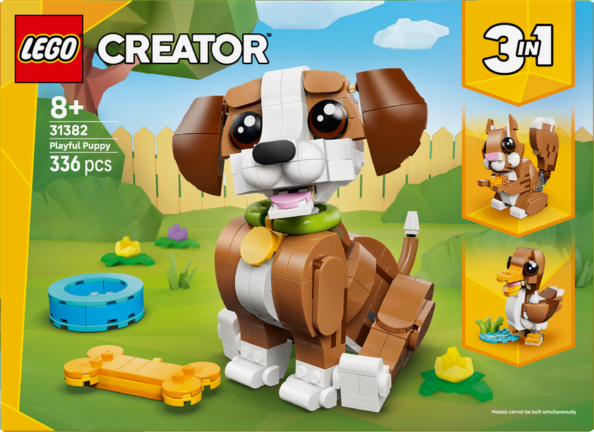 Byggsetet LEGO® Creator 3-i-1 Söta djur: lekfull valp 31382