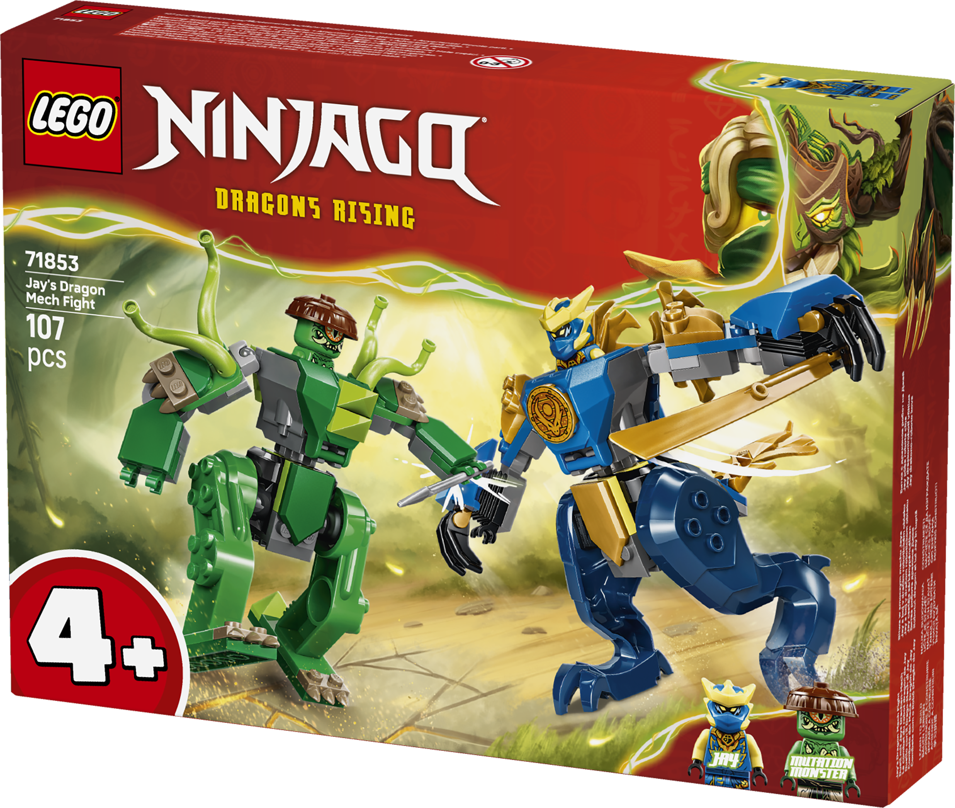 LEGO® NINJAGO® Jays drakrobotstrid – Robotleksak 71853